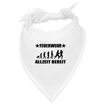 Feuerwehr - Bandana - Weiß - Vorne