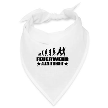 Feuerwehr - Bandana - Weiß - Vorne