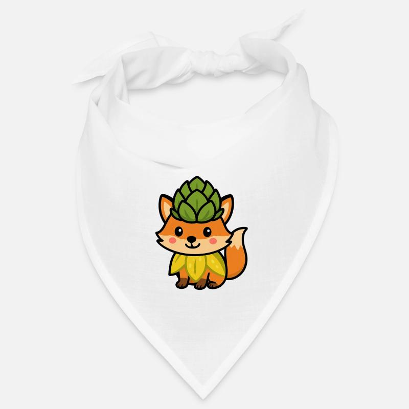 Renard bourgeon - Bandana - blanc