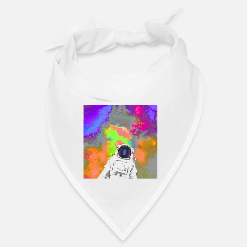 Astronaut vor Weltall Supernova Kunstwerk Bandana
