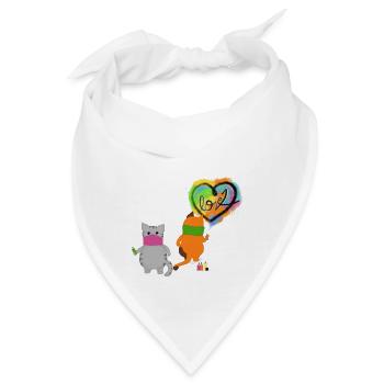 Graffiti Guerilla Spreads Love - Bandana - Weiß - Vorne