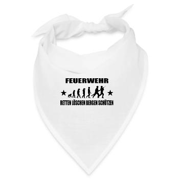 Feuerwehr - Bandana - Weiß - Vorne