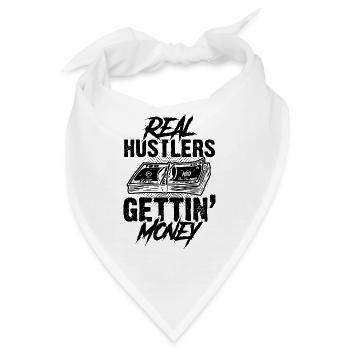 Hustle Machen Geld - Bandana - Weiß - Vorne