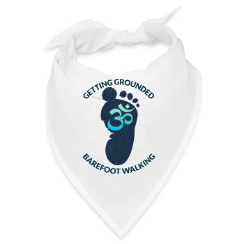 Barfuß-Walking-Design mit einem Aum-Schild. - Bandana - Weiß - Vorne