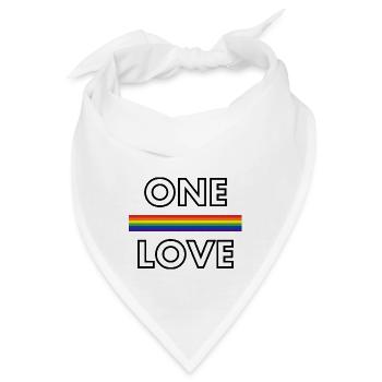 Frieden one love - Bandana - Weiß - Vorne