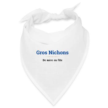 Große , Mutter zu Tochter - Bandana - Weiß - Vorne