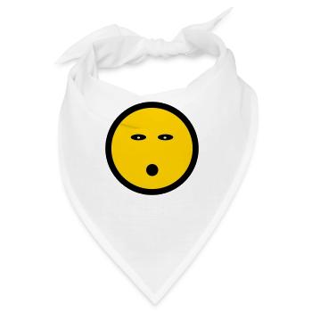 Energieloses Emoticon - Bildsymbol - Strichgesicht - Bandana - Weiß - Vorne