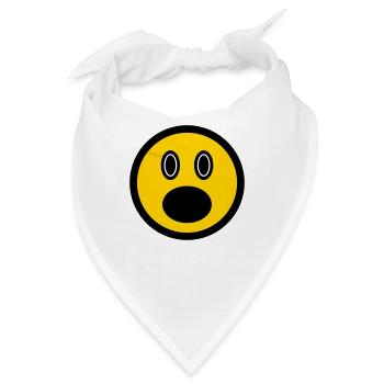 Verblüfftes Emoticon - Bildsymbol - Strichgesicht - Bandana - Weiß - Vorne