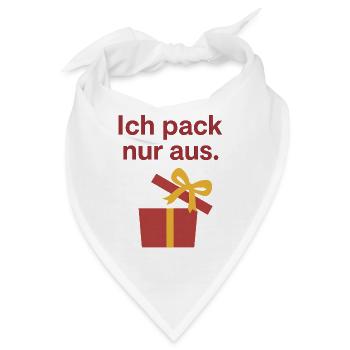 Ich pack nur aus. - Bandana - Weiß - Vorne
