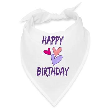 ALLES GUTE ZUM GEBURTSTAG. JAHRESTAG. - Bandana - Weiß - Vorne