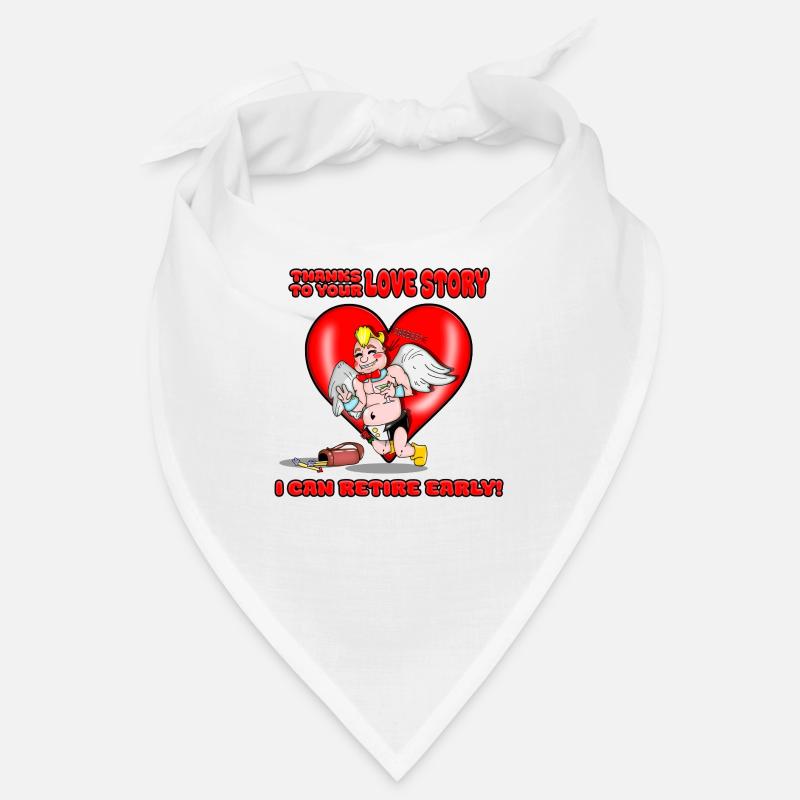 Drôle d’histoire d’amour de Cupidon Saint-Valentin Couples Bandana