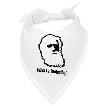 Charles Darwin: Viva La Evolucion! - Bandana - Weiß - Vorne