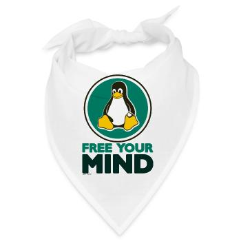 Free your Mind - Bandana - Weiß - Vorne