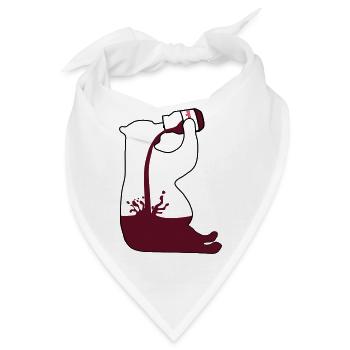 Gewichtheber Bär Schoki - Chocoholic - Bandana - Weiß - Vorne