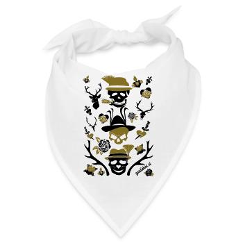 alpen skull - Bandana - Weiß - Vorne
