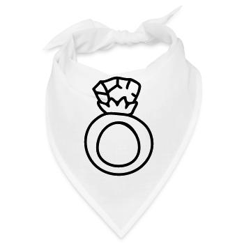 Ring - Ehering - Line - Bandana - Weiß - Vorne