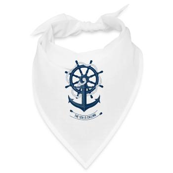 Anker / Steuerrad - Bandana - Weiß - Vorne