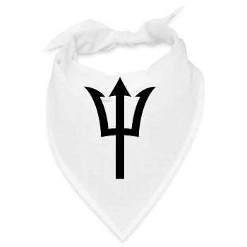 Dreizack - Bandana - Weiß - Vorne