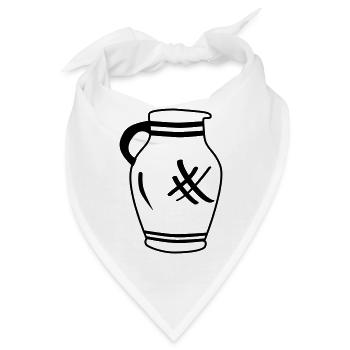 Apfelwein Bembel FFM - Bandana - Weiß - Vorne