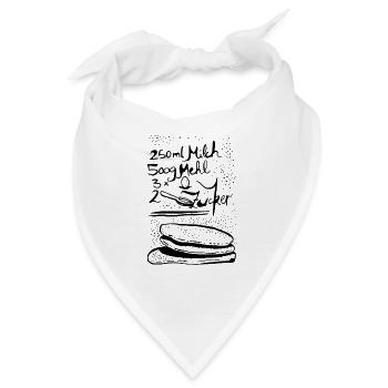 Pfannkuchen Design Rezept klassisch - Bandana - Weiß - Vorne