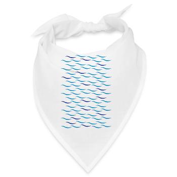 Wellen - Bandana - Weiß - Vorne