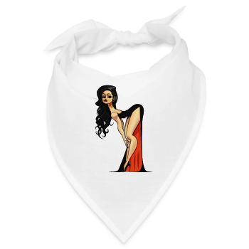 Vampire Pin-up (no bg) - Bandana - Weiß - Vorne
