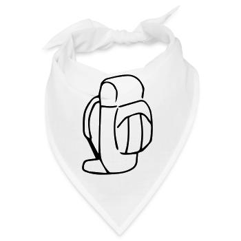 Rucksack,Backpack,packen,Ranzen - Bandana - Weiß - Vorne
