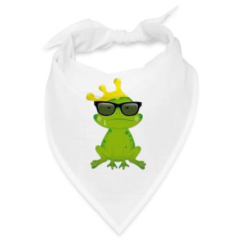 Frosch im Comicstyle - Bandana - Weiß - Vorne