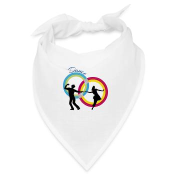 Paar Tänzer tanzen - Bandana - Weiß - Vorne