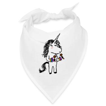 Einhorn tanzen - Bandana - Weiß - Vorne
