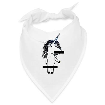 Zensiertes Einhorn - Bandana - Weiß - Vorne