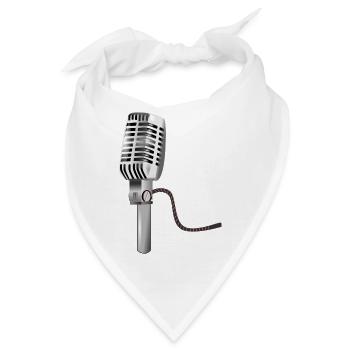 Mikrofon - Bandana - Weiß - Vorne