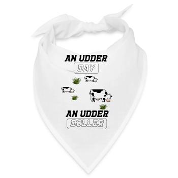 ein Eutertag - Bandana - Weiß - Vorne