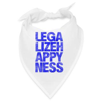Legalize Happiness T-Shirt - Bandana - Weiß - Vorne