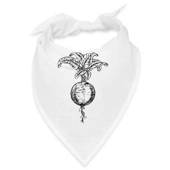 ruebe rueben beet turnip veggie gemuese vegetables - Bandana - Weiß - Vorne