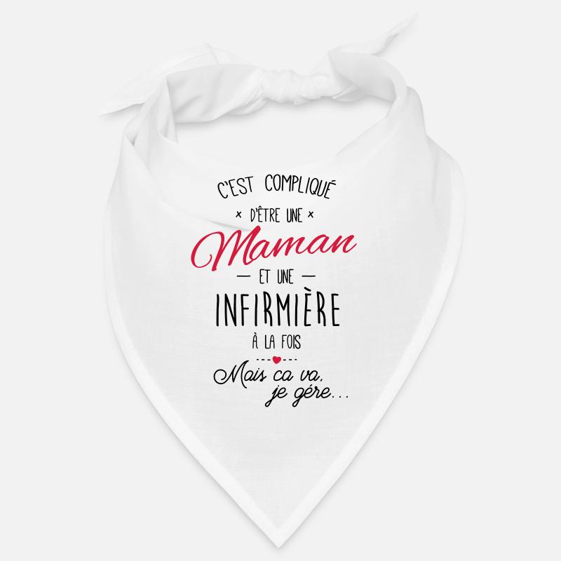 Maman et Infirmière - Bandana - blanc