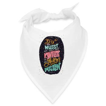 Konfetti - Bandana - Weiß - Vorne