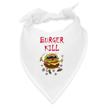 Fleischfresser Hamburger - Bandana - Weiß - Vorne
