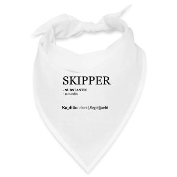 Skipper, Kapitäin - Bandana - Weiß - Vorne