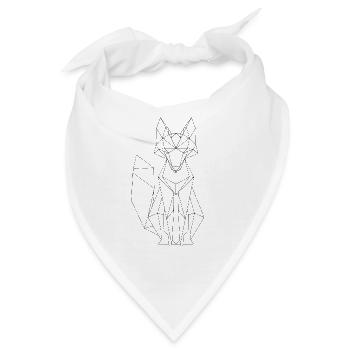 Fuchs Polygon Design - Bandana - Weiß - Vorne