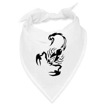 Skorpion Stammes von Custom - Bandana - Weiß - Vorne