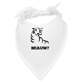 Katze Miau - Bandana - Weiß - Vorne