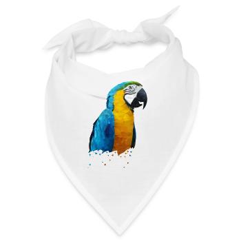 Papagei - Bandana - Weiß - Vorne