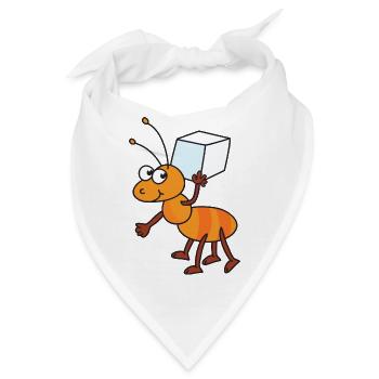 Ameise Zuckerwürfel Würfelzucker Zucker - Bandana - Weiß - Vorne