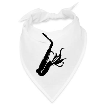 Saxophon Saxophon Jazz-Musik Musik Saxophon - Bandana - Weiß - Vorne
