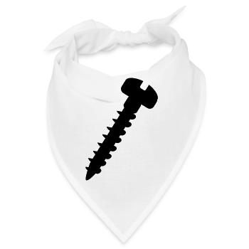 Schraube - Bandana - Weiß - Vorne