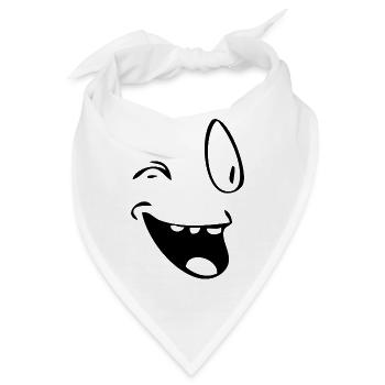 Zwinker Gesicht originelles Geschenk - Bandana - Weiß - Vorne