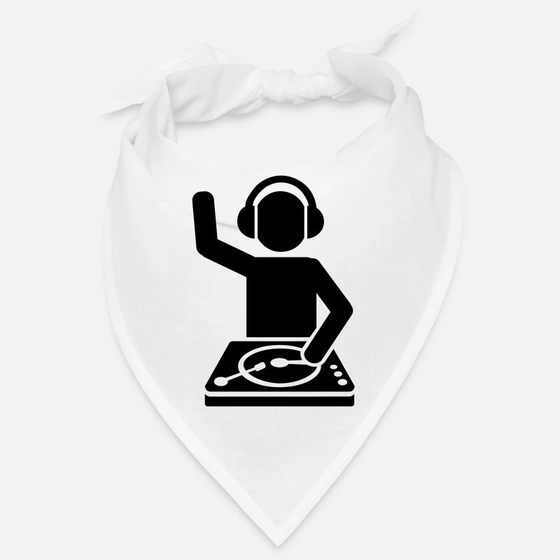DJ Turntables - Bandana - blanc