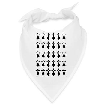 Hermine Britannien Flagge Breton - Bandana - Weiß - Vorne