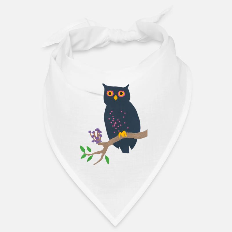 Hibou et champignons Bandana